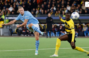 Haaland brace lifts Man City to 3-1 win over Young Boys