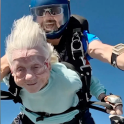 A 104 year old woman died before Guinness record for the oldest skydiver